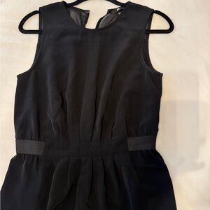 H&M Black Smocked Sleeveless Midi Dress